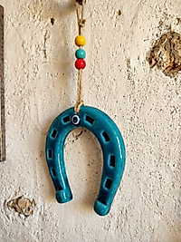 Seramik At Nalı Duvar Süsü