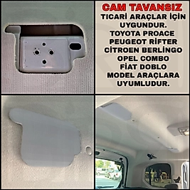 Ticari Araç Tavan Döşeme Kapakları (CAM TAVANSIZ) Açık Gri