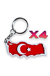 Türkiye Haritalı Anahtarlık